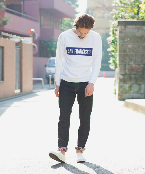 BEAUTY&YOUTH UNITED ARROWS（ビューティーアンドユースユナイテッドアローズ）の「【WEB限定】by∴ デニム ロールアップ 5P テーパードパンツ◆（デニムパンツ・メンズ・ネイビー/ライトブルー・LARGE/X-LARGE/SMALL/MEDIUM/X-SMALL）」の9枚目の写真