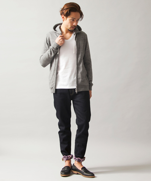 BEAUTY&YOUTH UNITED ARROWS（ビューティーアンドユースユナイテッドアローズ）の「【WEB限定】by∴ デニム ロールアップ 5P テーパードパンツ◆（デニムパンツ・メンズ・ネイビー/ライトブルー・LARGE/X-LARGE/SMALL/MEDIUM/X-SMALL）」の7枚目の写真