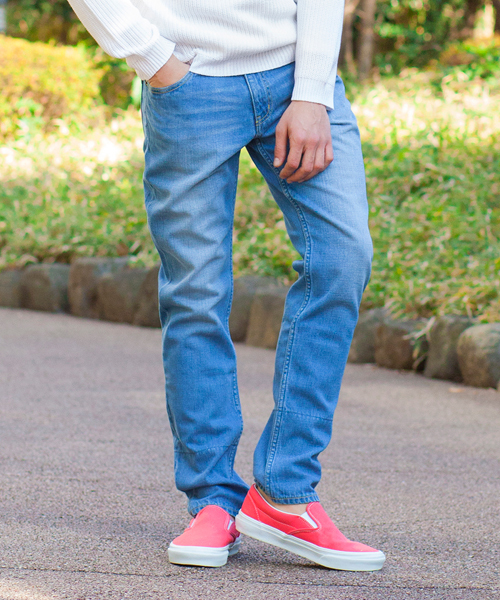 BEAUTY&YOUTH UNITED ARROWS（ビューティーアンドユースユナイテッドアローズ）の「【WEB限定】by∴ デニム ロールアップ 5P テーパードパンツ◆（デニムパンツ・メンズ・ネイビー/ライトブルー・LARGE/X-LARGE/SMALL/MEDIUM/X-SMALL）」の3枚目の写真