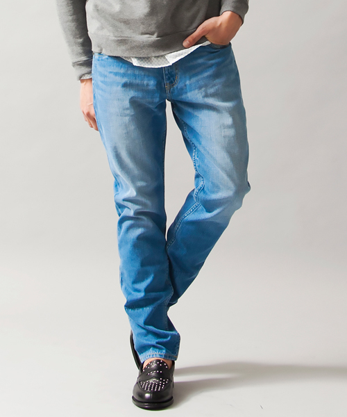 BEAUTY&YOUTH UNITED ARROWS（ビューティーアンドユースユナイテッドアローズ）の「【WEB限定】by∴ デニム ロールアップ 5P テーパードパンツ◆（デニムパンツ・メンズ・ネイビー/ライトブルー・LARGE/X-LARGE/SMALL/MEDIUM/X-SMALL）」の17枚目の写真