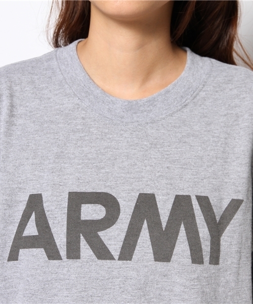 BEAMS BOY（ビームスボーイ）の「SOFFE / ARMYショートT（Tシャツ/カットソー・レディース・グレー・ONE SIZE）」の5枚目の写真