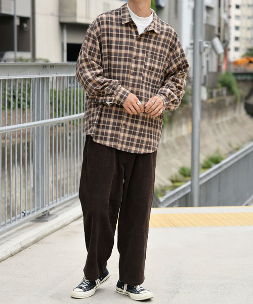 kutir（クティール）の「ヴィンテージチェックシャツ（シャツ/ブラウス・メンズ・ダークブラウン/ベージュ/ライトベージュ・MEDIUM/LARGE）」の22枚目の写真