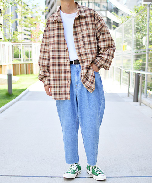 kutir（クティール）の「ヴィンテージチェックシャツ（シャツ/ブラウス・メンズ・ダークブラウン/ベージュ/ライトベージュ・MEDIUM/LARGE）」の17枚目の写真