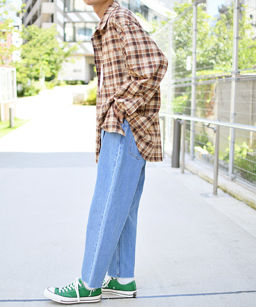 kutir（クティール）の「ヴィンテージチェックシャツ（シャツ/ブラウス・メンズ・ダークブラウン/ベージュ/ライトベージュ・MEDIUM/LARGE）」の16枚目の写真