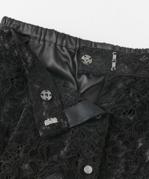 超美品アーバンリサーチロッソROSSOフラワー　レース　モール　ロングスカート 超美品アーバンリサーチロッソROSSOフラワーレースモールロング