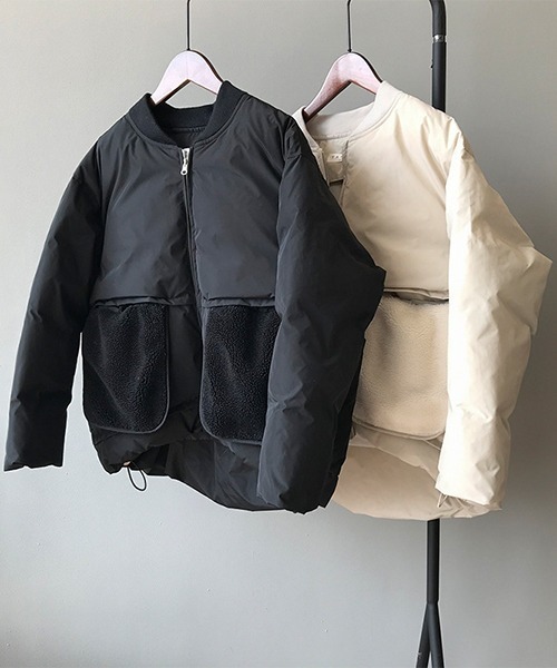 chuclla（チュクラ）の「【chuclla】【2019AW】ボア ポケット 中綿ブルゾン chw882（ブルゾン・レディース・ブラック/グレイッシュベージュ・M/L）」の13枚目の写真