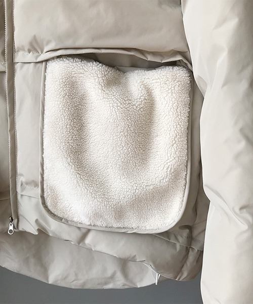 chuclla（チュクラ）の「【chuclla】【2019AW】ボア ポケット 中綿ブルゾン chw882（ブルゾン・レディース・ブラック/グレイッシュベージュ・M/L）」の21枚目の写真