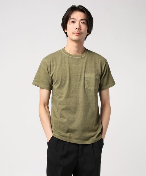 Good On(グッドオン)の「GOOD ON S/S CREW NECK POCKET T-SHIRTS B (グッドオン クルーネック ポケットTシャツ)(Tシャツ/カットソー・メンズ・パープル/イエロー/ボルドー/セージグリーン/ミント・S/M/L/XL)」の12枚目の写真