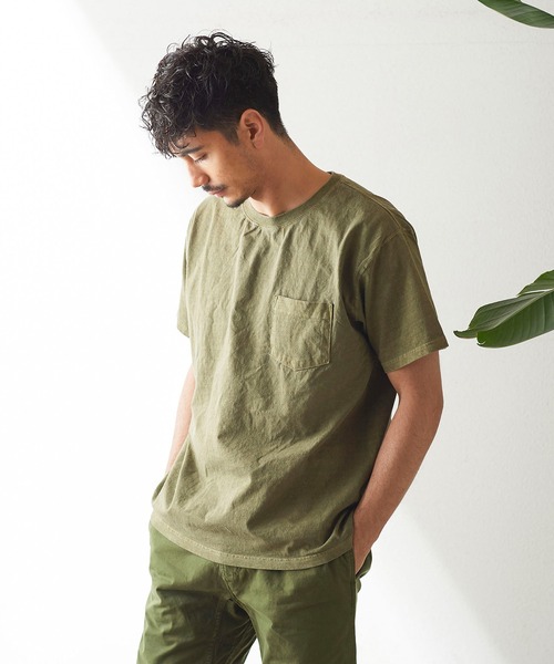 Good On(グッドオン)の「GOOD ON S/S CREW NECK POCKET T-SHIRTS B (グッドオン クルーネック ポケットTシャツ)(Tシャツ/カットソー・メンズ・パープル/イエロー/ボルドー/セージグリーン/ミント・S/M/L/XL)」の21枚目の写真
