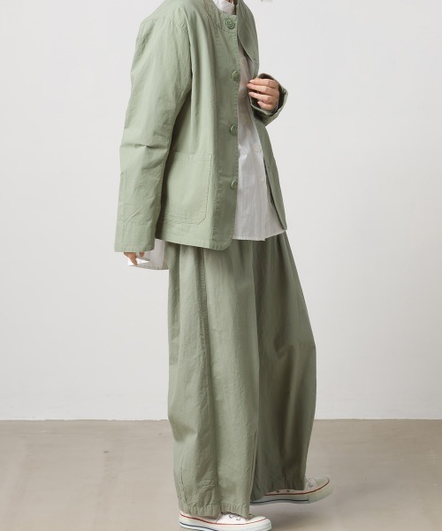 OMNES(オムネス)の「ウォッシュ加工 ダンプサーカスバルーンパンツ(その他パンツ・レディース・ブラック/ブラウン/アイボリー/グリーン系その他/ベージュ/チェック/ワンウォッシュ/ライトグレー/桜/グリーン系その他2/ネイビー/カーキ/キナリ/ブラック系その他/ホワイト系その他/インディゴブルー/ブルー・MEDIUM/LARGE)」の10枚目の写真