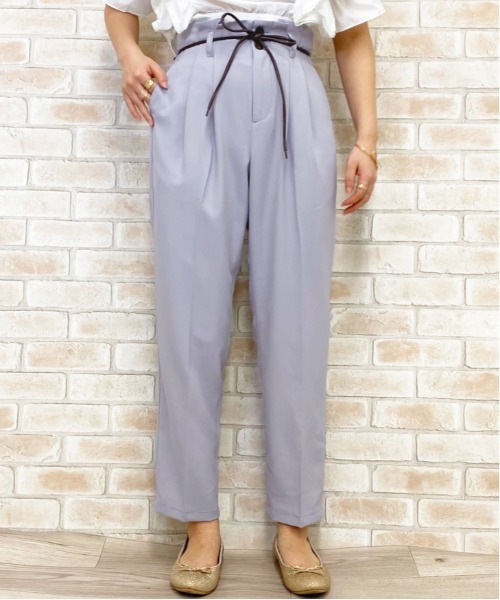 apres jour（アプレジュール）の「MILKテーパードパンツ【ZOZOTOWN限定アイテム】（その他パンツ・レディース・ブラック/アイボリー/ベージュ/ダークブラウン/ミント/サックスブルー/パープル・フリー）」の7枚目の写真