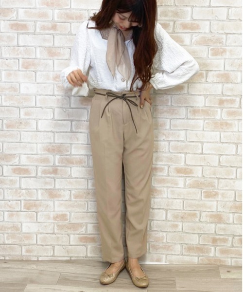 apres jour（アプレジュール）の「MILKテーパードパンツ【ZOZOTOWN限定アイテム】（その他パンツ・レディース・ブラック/アイボリー/ベージュ/ダークブラウン/ミント/サックスブルー/パープル・フリー）」の14枚目の写真