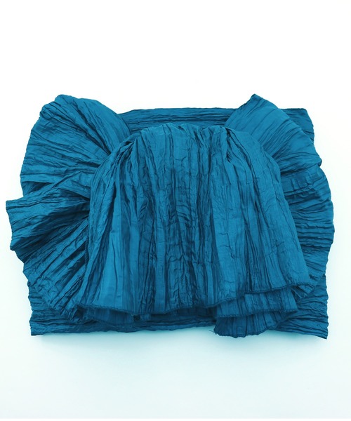 utatane(ウタタネ)の「作り帯 utatane しわ兵児たれ結び(和装小物・レディース・ホワイト/エンジ/グレー/ターコイズブルー/オレンジ/グリーン/アイボリー/ライトブラウン/ミント/マジェンタ/マスタード/ラベンダー/チョコ/ベビーピンク/ブルーグリーン/ワイン/グレイッシュブルー/サーモンピンク/レモンイエロー/スモークピンク/フレッシュイエロー/ネイビー/ブラック・FREE)」の10枚目の写真