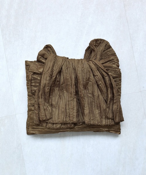 utatane(ウタタネ)の「作り帯 utatane しわ兵児たれ結び(和装小物・レディース・ホワイト/エンジ/グレー/ターコイズブルー/オレンジ/グリーン/アイボリー/ライトブラウン/ミント/マジェンタ/マスタード/ラベンダー/チョコ/ベビーピンク/ブルーグリーン/ワイン/グレイッシュブルー/サーモンピンク/レモンイエロー/スモークピンク/フレッシュイエロー/ネイビー/ブラック・FREE)」の5枚目の写真