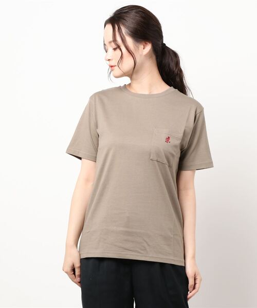 Gramicci(グラミチ)の「/GRAMICCI/ONE POINT TEE(Tシャツ/カットソー・レディース・ホワイト/ブラック/ベージュ/アッシュ・LARGE/X-LARGE/MEDIUM/X-SMALL/SMALL)」の4枚目の写真