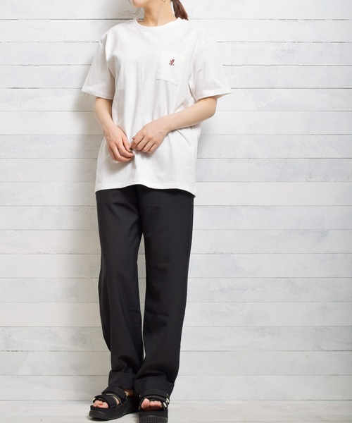 Gramicci(グラミチ)の「/GRAMICCI/ONE POINT TEE(Tシャツ/カットソー・レディース・ホワイト/ブラック/ベージュ/アッシュ・LARGE/X-LARGE/MEDIUM/X-SMALL/SMALL)」の16枚目の写真