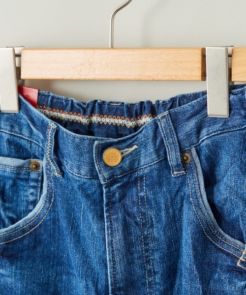 cepo（セポ）の「デニムイージークロップドパンツ（デニムパンツ・レディース・インディゴブルー/スカイブルー/ライトインディゴブルー/カーキ/オフホワイト・S/M/L）」の6枚目の写真