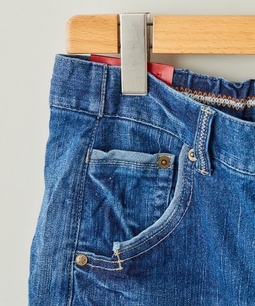 cepo（セポ）の「デニムイージークロップドパンツ（デニムパンツ・レディース・インディゴブルー/スカイブルー/ライトインディゴブルー/カーキ/オフホワイト・S/M/L）」の8枚目の写真