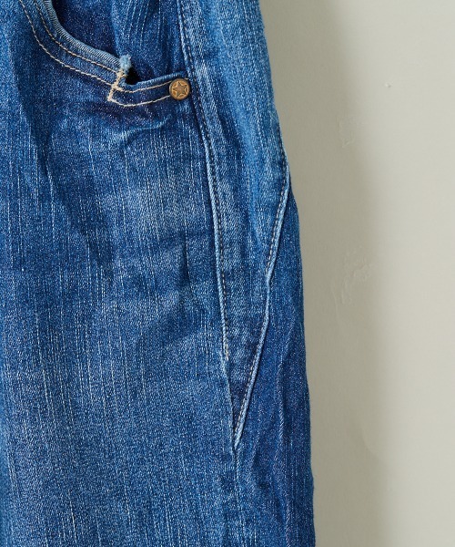 cepo（セポ）の「デニムイージークロップドパンツ（デニムパンツ・レディース・インディゴブルー/スカイブルー/ライトインディゴブルー/カーキ/オフホワイト・S/M/L）」の9枚目の写真