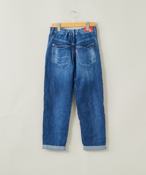 cepo（セポ）の「デニムイージークロップドパンツ（デニムパンツ・レディース・インディゴブルー/スカイブルー/ライトインディゴブルー/カーキ/オフホワイト・S/M/L）」の12枚目の写真