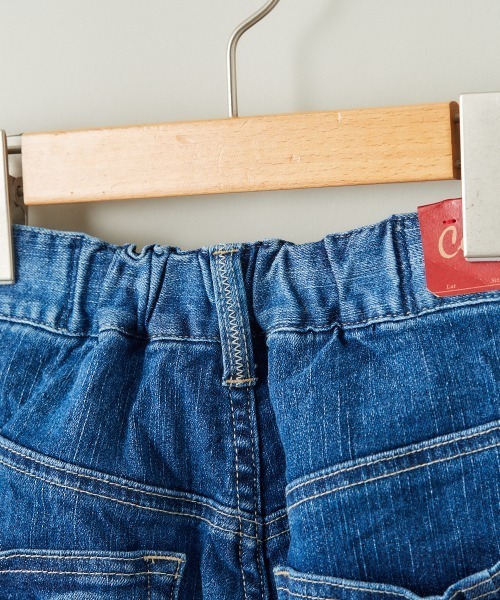 cepo（セポ）の「デニムイージークロップドパンツ（デニムパンツ・レディース・インディゴブルー/スカイブルー/ライトインディゴブルー/カーキ/オフホワイト・S/M/L）」の13枚目の写真