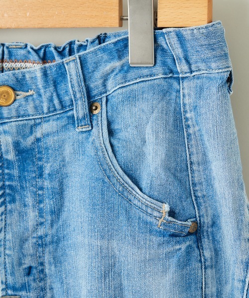 cepo（セポ）の「デニムイージークロップドパンツ（デニムパンツ・レディース・インディゴブルー/スカイブルー/ライトインディゴブルー/カーキ/オフホワイト・S/M/L）」の17枚目の写真