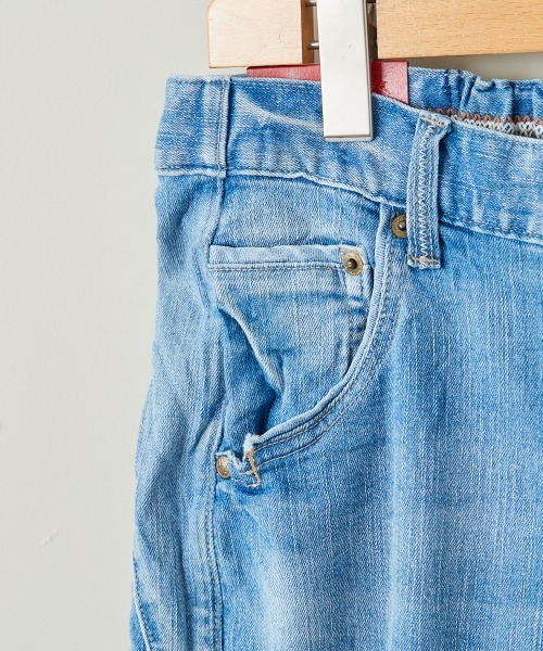 cepo（セポ）の「デニムイージークロップドパンツ（デニムパンツ・レディース・インディゴブルー/スカイブルー/ライトインディゴブルー/カーキ/オフホワイト・S/M/L）」の18枚目の写真