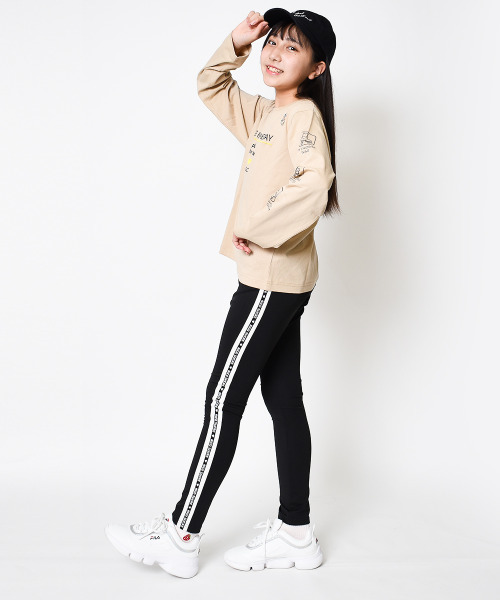 RiCO SUCRE(リコシュクレ)の「サイドロゴラインスパッツ(その他パンツ・キッズ・ブラック系その他2/ブラック系その他・130/140/160/165/150)」の4枚目の写真