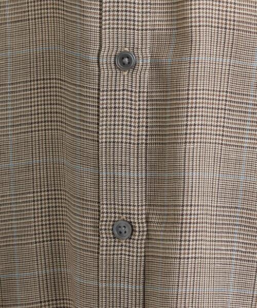 green label relaxing（グリーンレーベルリラクシング）の「FM ウーステッド ボイル シャツ ワンピース（ワンピース・レディース・オフホワイト/ブラウン/その他1/ブラック・FREE）」の9枚目の写真