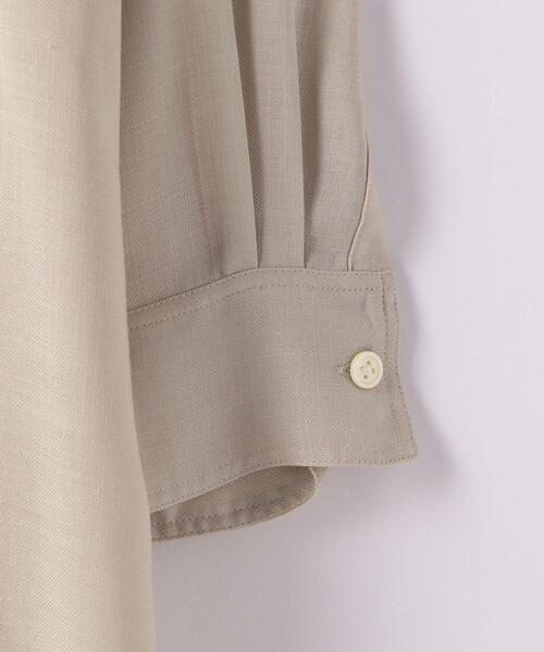 green label relaxing（グリーンレーベルリラクシング）の「FM ウーステッド ボイル シャツ ワンピース（ワンピース・レディース・オフホワイト/ブラウン/その他1/ブラック・FREE）」の21枚目の写真