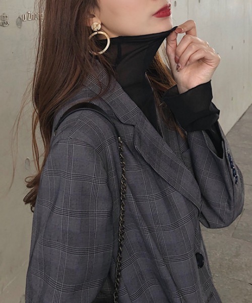 Loueme（ルエム）の「メロウハイネックシアーインナー（Tシャツ/カットソー・レディース・ホワイト/ブラック/アイボリー/ブラウン/グレー/ライトグレー/モカ/ライトグリーン/ピンク・FREE）」の21枚目の写真