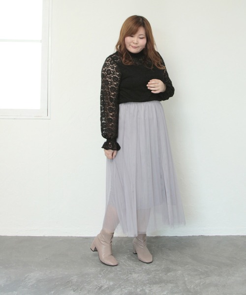 masyugirl(マシュガール)の「【4E幅広・大きいサイズ】スクエアトゥストレッチブーツ(ブーツ・レディース・ブラック/アイボリー/ライトブラウン・LL/3L/L/M)」の12枚目の写真