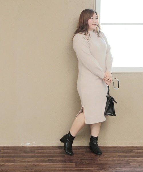 masyugirl(マシュガール)の「【4E幅広・大きいサイズ】スクエアトゥストレッチブーツ(ブーツ・レディース・ブラック/アイボリー/ライトブラウン・LL/3L/L/M)」の9枚目の写真