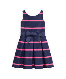 POLO RALPH LAUREN CHILDRENSWEAR（ポロ ラルフ ローレン チルドレンズウェア）の「ストライプド コットン サテン ドレス（ワンピース・キッズ）」
