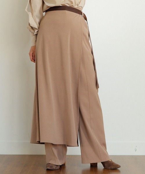 LADYMADE(レディメイド)の「スカートベルトレイヤードパンツ(その他パンツ・レディース・ブラック/ベージュ・S/M)」の6枚目の写真