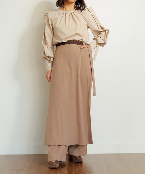 LADYMADE(レディメイド)の「スカートベルトレイヤードパンツ(その他パンツ・レディース・ブラック/ベージュ・S/M)」の7枚目の写真
