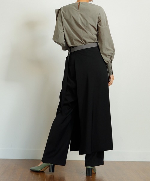 LADYMADE(レディメイド)の「スカートベルトレイヤードパンツ(その他パンツ・レディース・ブラック/ベージュ・S/M)」の9枚目の写真