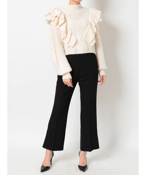 RESEXXY(リゼクシー)の「フリルケーブルニットトップス(ニット/セーター・レディース・ブラック/オフホワイト/モカ・FREE)」の21枚目の写真