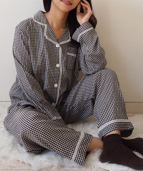 セール チェック柄ルームウェア 部屋着 パジャマ ルームウェア パジャマ Toyome トヨミー のファッション通販 Zozotown