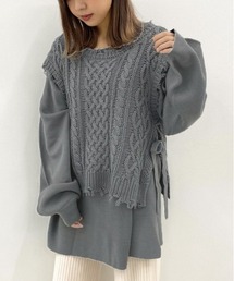 apres jour mignon | メニーウェイニット/ニットベスト＋プルオーバーセット【ZOZOTOWN限定アイテム】(ニット/セーター)