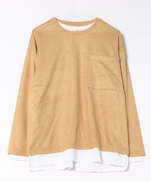 【69】【it】※セット商品　ビッグロングスリーブアンサンブル - スエードタッチプルオーバー＆天竺カットソー