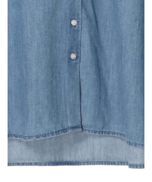 AMERICAN HOLIC（アメリカンホリック）の「前後差スタンドカラーデニムシャツ（シャツ/ブラウス・レディース・インディゴブルー・MEDIUM/LARGE）」の18枚目の写真