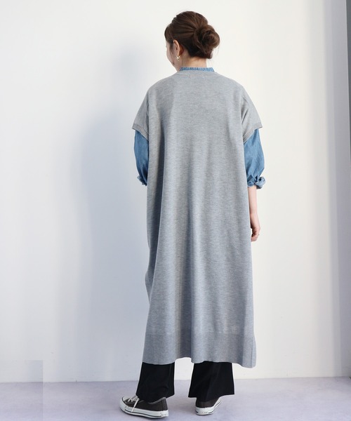 AMERICAN HOLIC（アメリカンホリック）の「前後差スタンドカラーデニムシャツ（シャツ/ブラウス・レディース・インディゴブルー・MEDIUM/LARGE）」の4枚目の写真