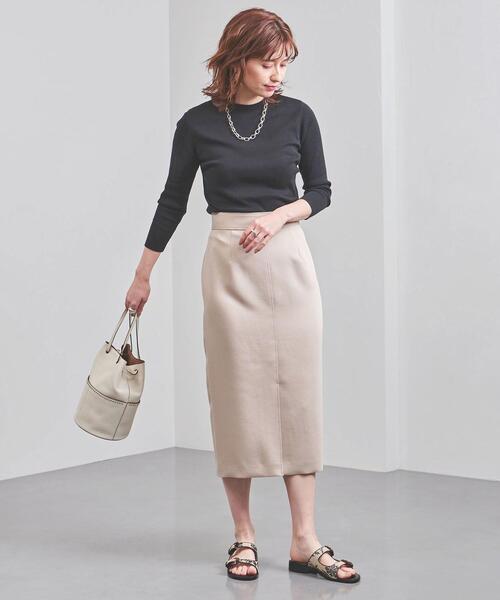 UNITED ARROWS（ユナイテッドアローズ）の「UBCB サテン フロントベントスカート◆（スカート・レディース・モカ/ナチュラル/ライラック・36/34/38/40）」の9枚目の写真