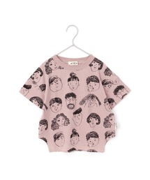 MAKE YOUR DAY | いろんな顔総柄Tシャツ■80～140cm(Tシャツ/カットソー)
