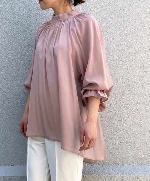 親子ペアルック可 バンドカラーボリュームブラウス シャツ ブラウス Piccin ピッチン のファッション通販 Zozotown