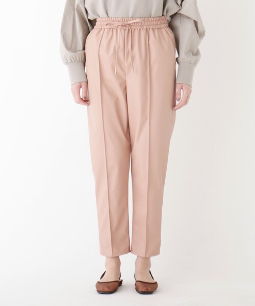 AG by aquagirl（エージーバイアクアガール）の「◆フェイクレザージョグパンツ（その他パンツ・レディース・オフホワイト/ライトオレンジ系/ガンメタ・38/36）」の4枚目の写真