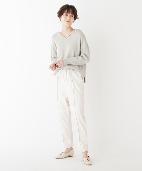 AG by aquagirl（エージーバイアクアガール）の「◆フェイクレザージョグパンツ（その他パンツ・レディース・オフホワイト/ライトオレンジ系/ガンメタ・38/36）」の6枚目の写真