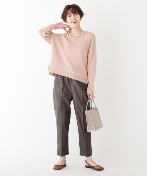 AG by aquagirl（エージーバイアクアガール）の「◆フェイクレザージョグパンツ（その他パンツ・レディース・オフホワイト/ライトオレンジ系/ガンメタ・38/36）」の7枚目の写真