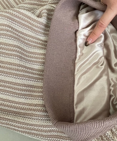 NEUNA（ヌナ）の「ウエストゴムストライプワイドパンツ（その他パンツ・レディース・ベージュ/ブラウン・SMALL/MEDIUM/LARGE）」の6枚目の写真